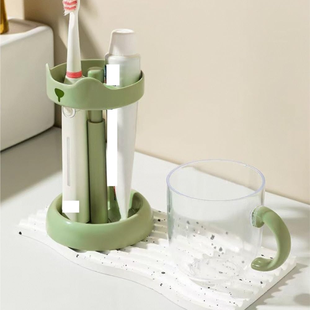 Porta Cepillos De Dientes Hotel Juego De Soporte For Cepillo Dientes Tamaño Viaje, Portátil Y Taza Lavado Accesorios Baño(Yellow)
