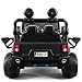 2026 American Two (2) Seater Ride On Kids Car Truck w/Remote | Large 24V Battery Licensed Kid Car to Drive 3 Speeds, Leather Seat, MP3 Music by Bluetooth, FM Radio, Rubber Tires (Black)