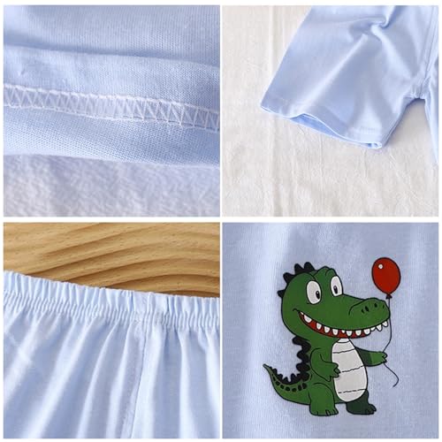 Toddler Shorts for Baby Boys Cotton Elastic Waist Shorts with Cartoon Print 6 Pack Toddler Baby Boy Summer Clothes 6M-5T3