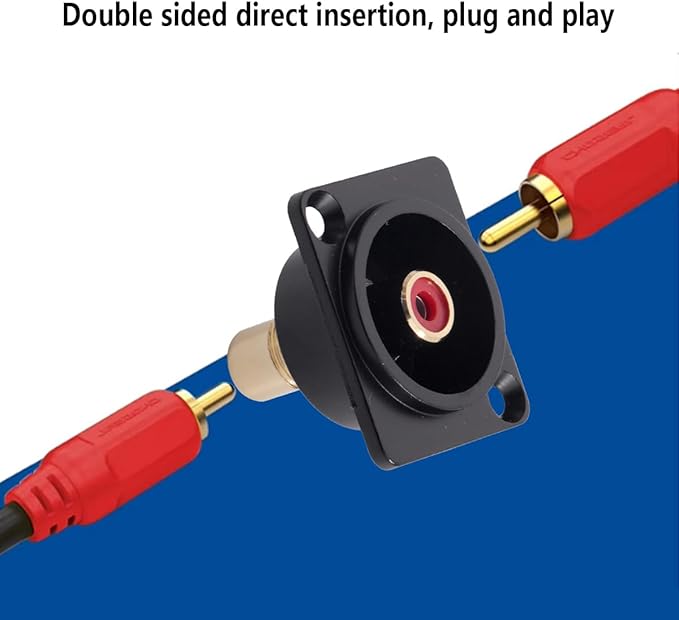Conector RCA Panel D-Type Hembra Hembra PENGLIN 2 Pack miniatura 2