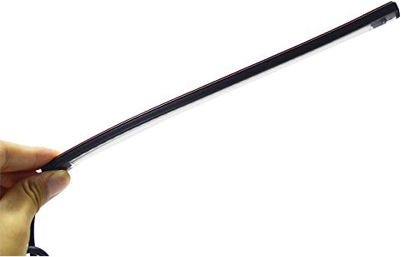 2 x 20cm 48led PVC Strip Universal Motorcycle Bike Amber LED Turn Signal Indicator Blinker Light 12v