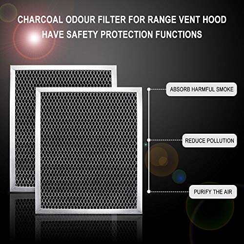 97007696 Range Hood Filter Charcoal Odour Filter for Range Vent Hood (8 3/4" X 10 1/2" X 3/8")-2 Pack by Cenipar by Cenipar - Used condition - Image 4