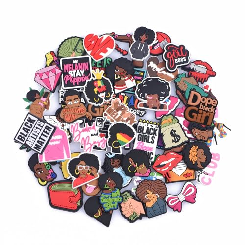 CZHENGMZ Black Culture Shoe Charms For Women Men Silicone BLM Charms For Shoes Decoration Black Lives Matter Clog Accessories Shoes Pins Party Gifts