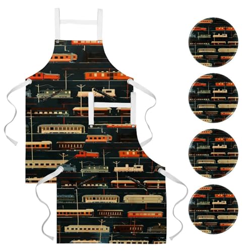 Tablier de cuisine contre les salissures de cuisson avec 4 broches ajustables