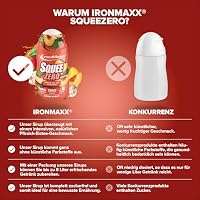 IronMaxx SqueeZero® - Peach Ice Tea 65ml Sirup | Erfrischendes Geschmackserlebnis für 8 Liter | Zuckerfrei und Kalorienfrei in 100ml verzehrfertigem Getränk – Ansicht 4