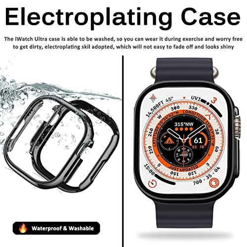 Boîtier Apple Watch Ultra 49mm noir galvanisé finition rigide premium