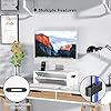 BONTEC Wood Monitor Stand Riser, Desk Monitor Stand with Smartphone Holder, Ergonomic Laptop Stand with Cable Management for Computer, Notebook, iMac, PC, 2 Tiers Black (W420 x D235 x H142mm) White #2