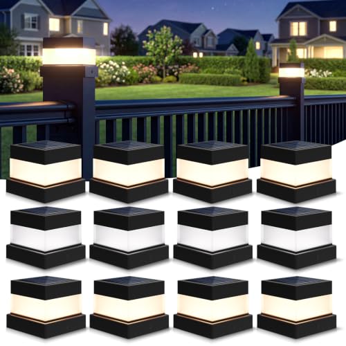 Egadis Solar Post Cap Lights for 3in x 3in Posts, 12 Pack by Egadis - Used condition - US$66.49