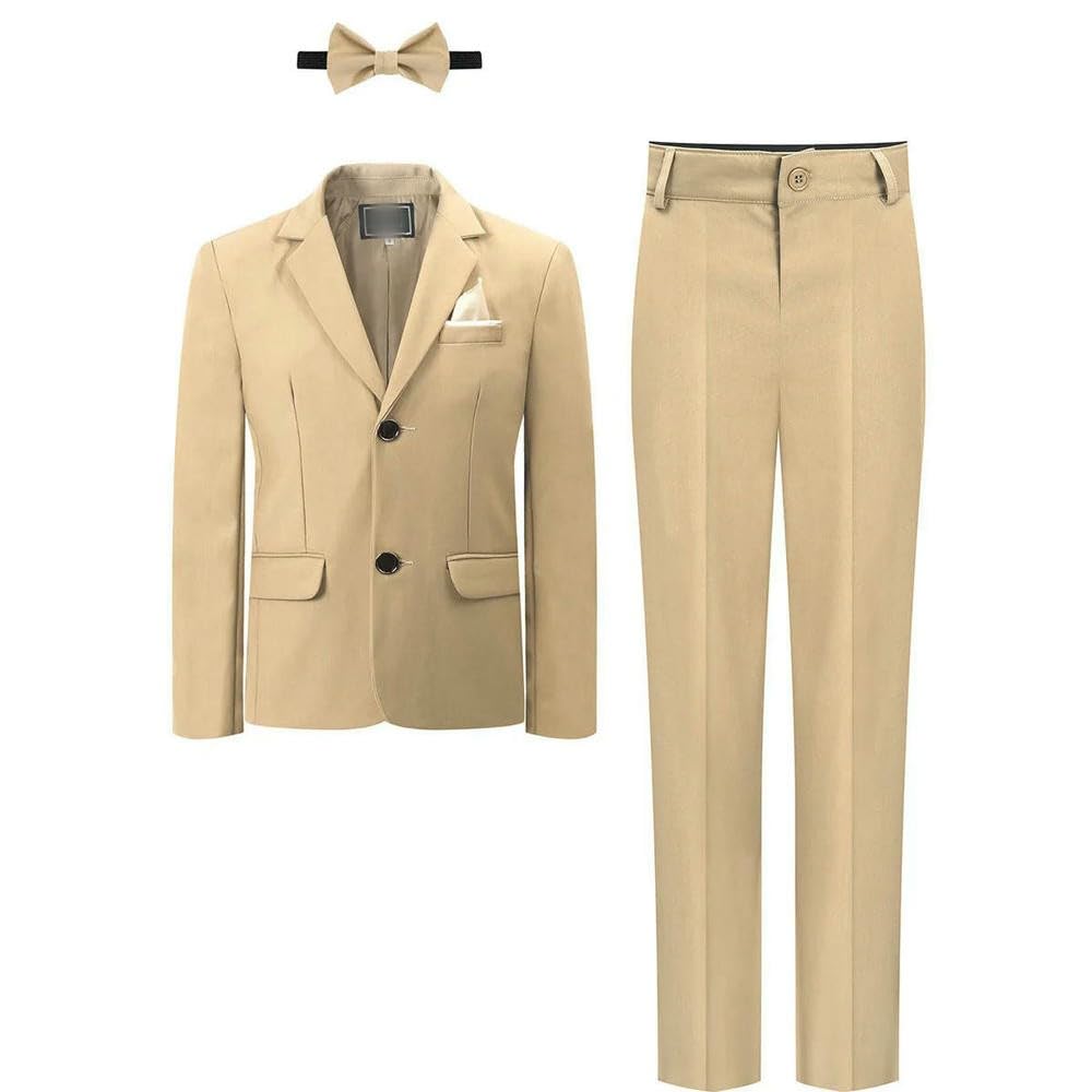 ZBDP Anzug für Kinder Jungen Ostern Outfit Party Blazer Hochzeit Zeremonie Blume Klavier Performance Geburtstag Kleidung Set 3 Stück