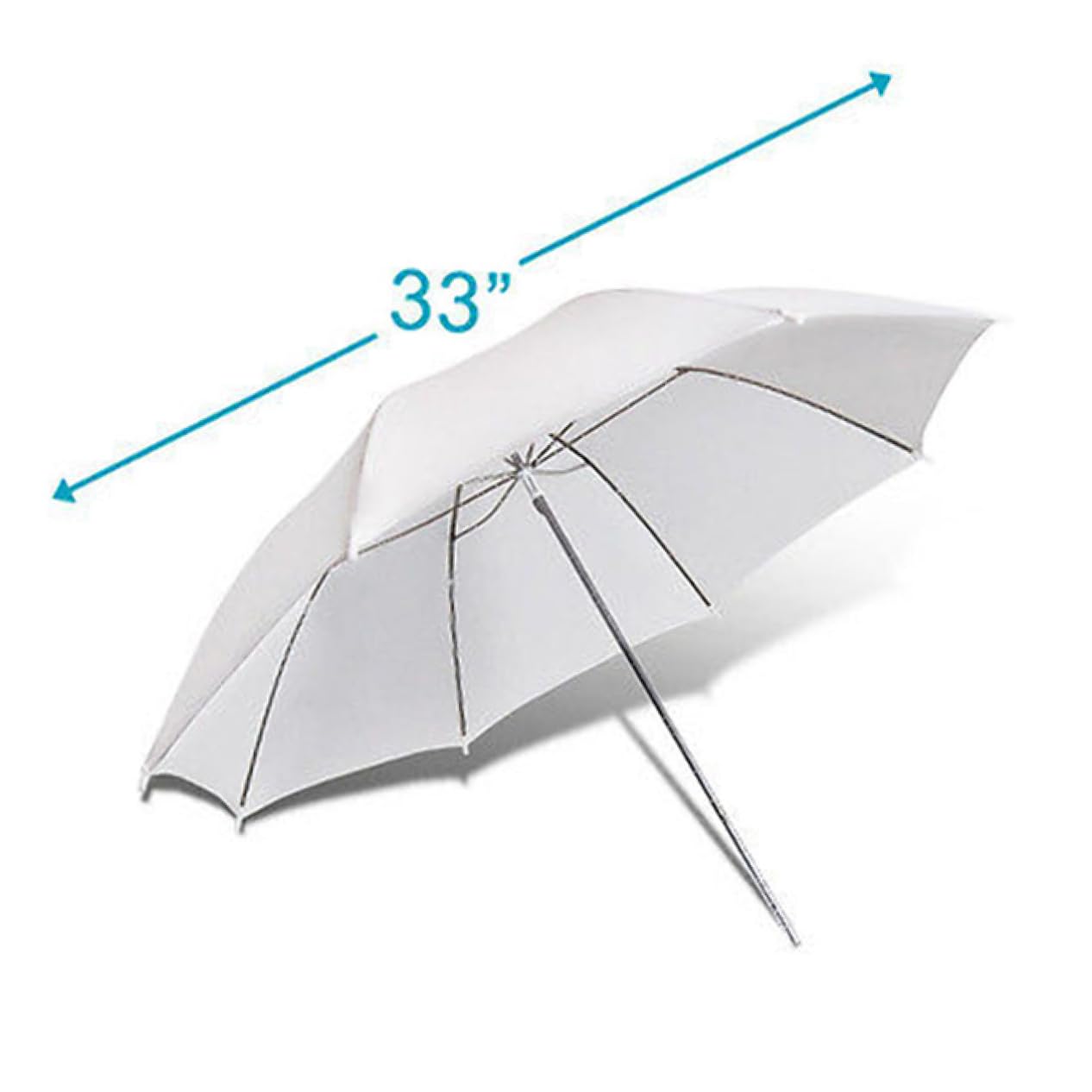 LIFKICH 2pcs Light Umbrella Photography Umbrella Metal Plug Flash Umbrella Photography Studio White