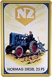  Blechschild Normag Diesel 25 PS Traktor Bulldog Schlepper 20 x 30 cm Reklame Retro Blech 1047