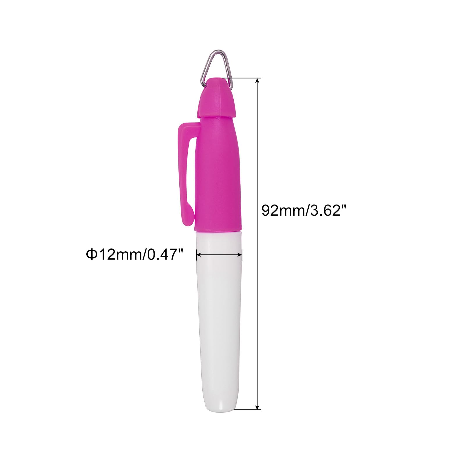 PATIKIL Mini Permanent Markers, 6 Pack Golf Ball Marker Pens with Keychain Clip for Office Meeting Outdoor Activities Pink - Image 2
