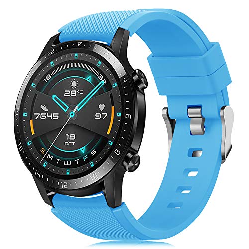 Image of XMUXI 22mm Watch Band Compatible with Huawei Watch GT6 GT5 /GT 4 46mm Nylon Strap Huawei Watch 4 Band for GTR 4 Venu 2 /3 /4,Vivoactive 4 Braided Watch Belt Parachute Metal Clasp(No Watch)