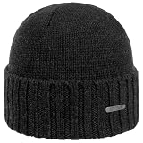 norham flex seal Gorro de lana con solapa Stetson Norham - Gorro de lana de merino para hombre y mujer, con sobre, talla única, color gris oscuro