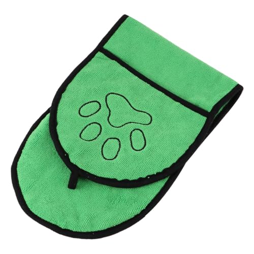 Abaodam 吸水性に 犬用バスタオル ペットバス用品 超細繊維 速乾プ フットプリントデザイン付き ソフトで旅行や日常のペットシャワー