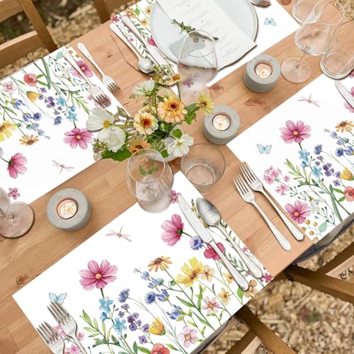 Set de table jetable papier libellule x50 pour protéger table anniversaire et fête
