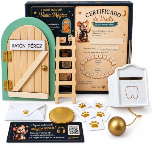 AYRIE® Puerta Ratoncito Pérez Kit Completo, Puerta Mágica, Buzón ...