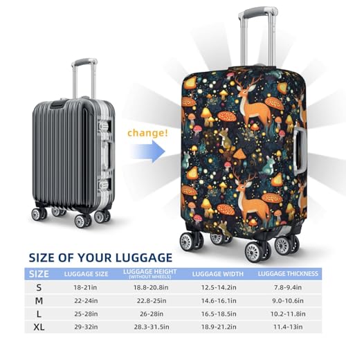 Travel Luggage Cover - Cute Deer No.20062 Washable Suitcase Covers Protector Fits 18-32 Inch Luggage4