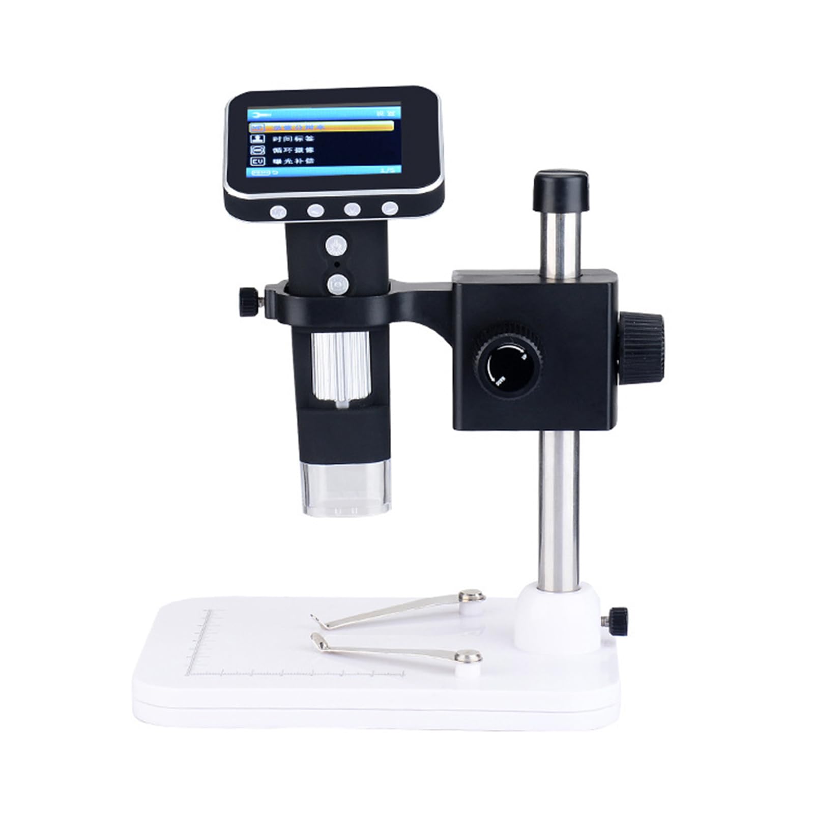 Leichte digitale Lupe mit einstellbarer LED, With stand