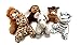 Playscene Suede Jungle/Zoo Animals, Assorted Suede Plush Jungle Animals (12 Piece Set)