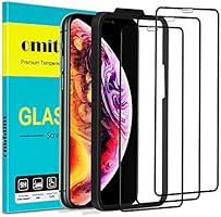 omitium Verre Trempé pour iPhone 11 Pro Max, [3 Pièces] Protecteur D'écran iPhone XS Max avec Cadre d'Alignement 9H...