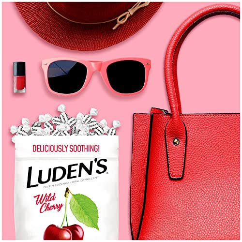 Luden's Wild Cherry Throat Drops, Sore Throat Relief, 30 Count, 12 Packs #TOP4