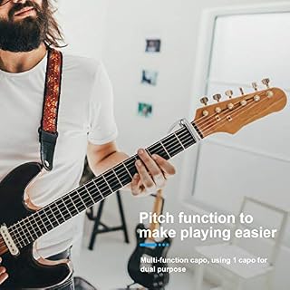 Capodastre de Guitare, Fournitures D’instruments de Musique Professionnels Multifonctionnels en Alliage de Zinc 2 en 1… - Les Beatles, Paul McCartney, John Lennon, RIngo Starr, George Harrison Capodastre de Guitare, Fournitures D'instruments de Musique Professionnels Multifonctionnels en Alliage de Zinc 2 en 1… – Image 6