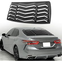 Rear Window Louver Compatible with Toyota Camry 2018 2019 2020 2021 Windshield Sun Shade Cover in GT Lambo Style ABS Matte Black