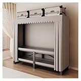 Structure Solide et Durable: Fabriquée avec des matériaux résistants, cette armoire assure un support fiable. Sa construction robuste maintient tous vos vêtements en parfait état longtemps.
