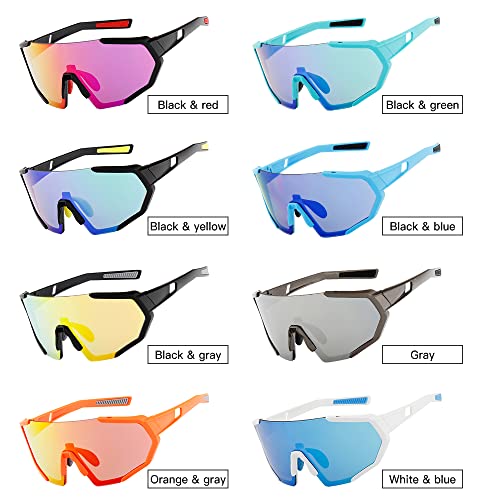 Homesen Óculos de ciclismo com 2 lentes intercambiáveis UV400 Óculos de Sol MTB Road Bike Óculos par