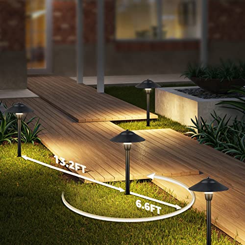 Image of SUNVIE 3W Low Voltage Pathway Lights, 3000K Classic LED Aluminum 2-Pack