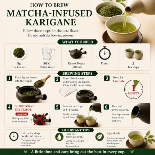 Image of ITOHKYUEMON KYOTO Uji Stalk Tea with Matcha, 0.17 lb, Matcha-iri Karigane, Japanese Loose Leaf Tea JAPAN