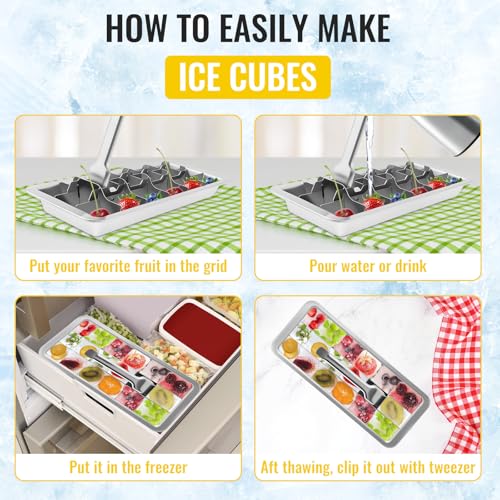 Bandeja de cubitos de acero inoxidable con 18 espacios miniatura 4