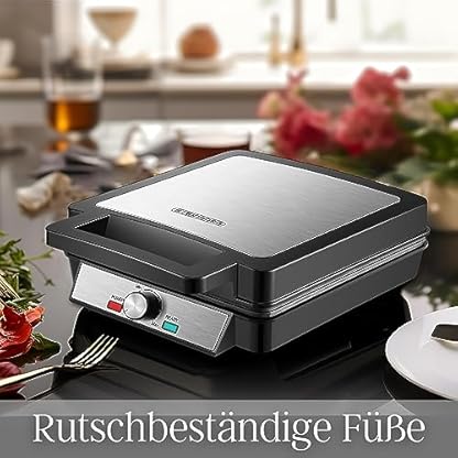 XXL 4er Waffeleisen | 1200 Watt | Waffelautomat | Paninigrill | Waffeltoaster | Waffle Maker | Elektrogrill | XXL Wafflemaker | Waffel Eisen | Waffelmacher – Bild 7