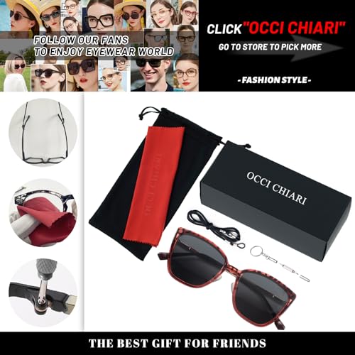 Image of OCCI CHIARI UV Blue Light Glasses for Women Fashion Cat Eye Polarized Sunglasses
