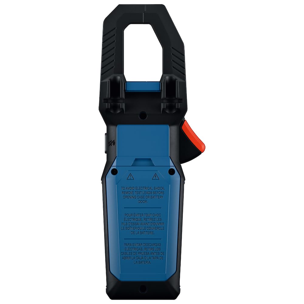 Tester elettrico Bosch Professional GMC 600-15 (Pinza amperometrica True RMS, corrente alternata fino a 600 A, tensione fino a 600 V AC/DC, 2 x 1,5 V LR06 (AA), puntali di misurazione MS 90, custodia)