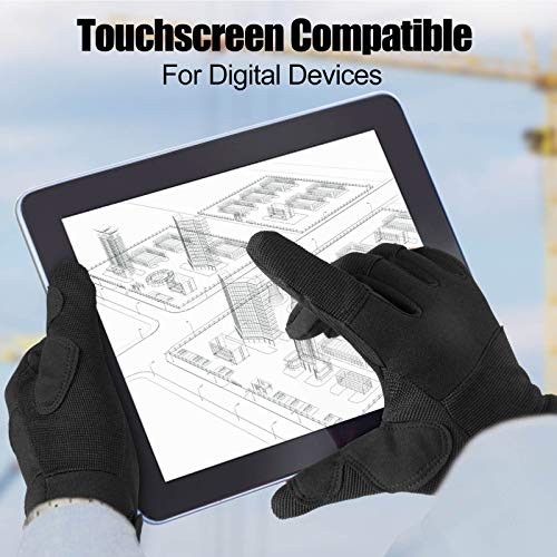 Ozero 2 Pairs Men Utility Working Gloves: Mechanic Gloves With Touch Screen Fingertips Flexible Breathable Gardening Gloves For Women Black X-Large #TOP3