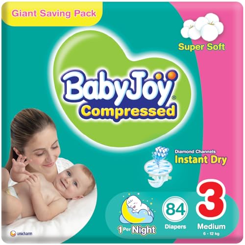 BabyJoy Diaper Size 3 Medium 6-12kg Giant Pack 84pcs