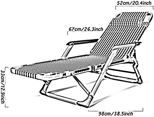 Zero Gravity Lounge Chair, Sun Lounger Folding Reclining Chair, Metal Recliner Folding Lunch Break Chair Balcony Home Leisure Lazy Beach Office Backrest Portable Chair (Color, Blue, Size, Without Cush #TOP1