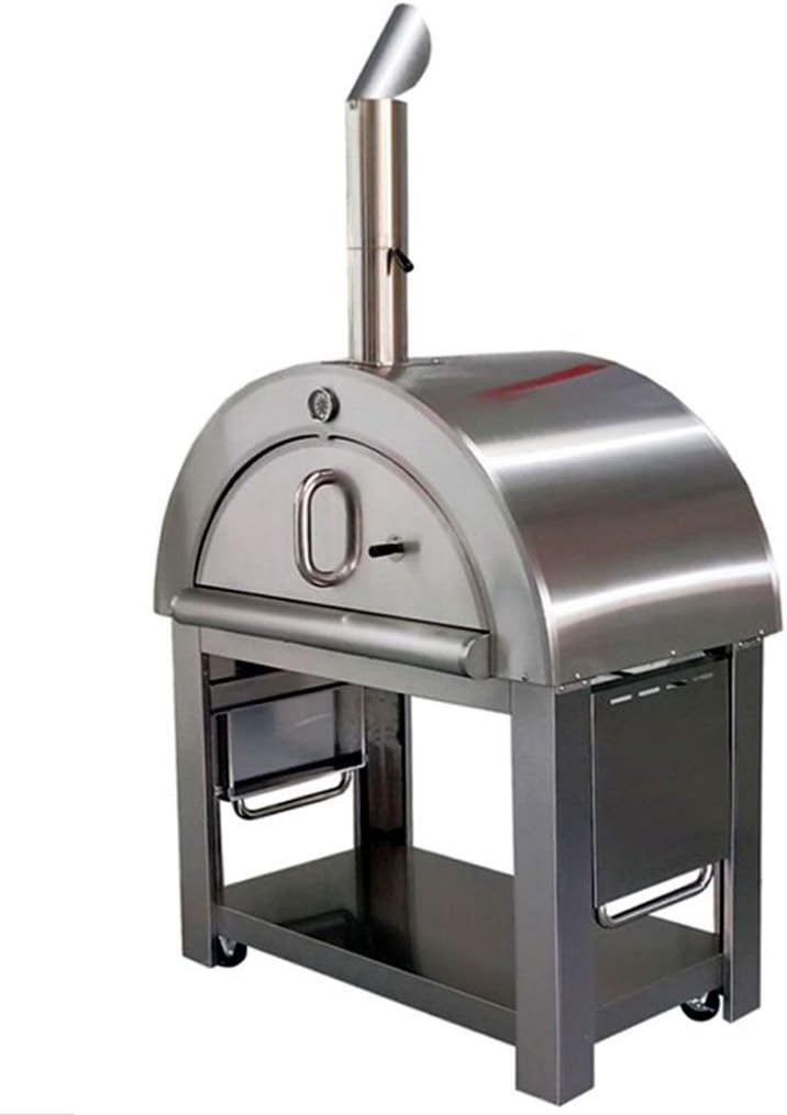 44" XL Size Wood Fired Outdoor Stainless Steel Pizza Oven BBQ Grill