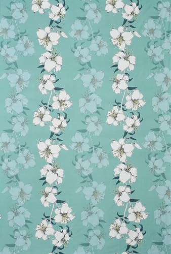 Image of NHD HOME diwan Set for Living Room, diwan Set Covers Glace Cotton, diwan Set 8 Pieces (1 Single Bedsheet, 5 Cushion Covers, 2 Bolster Covers) (Color-Aqua & White) Floral