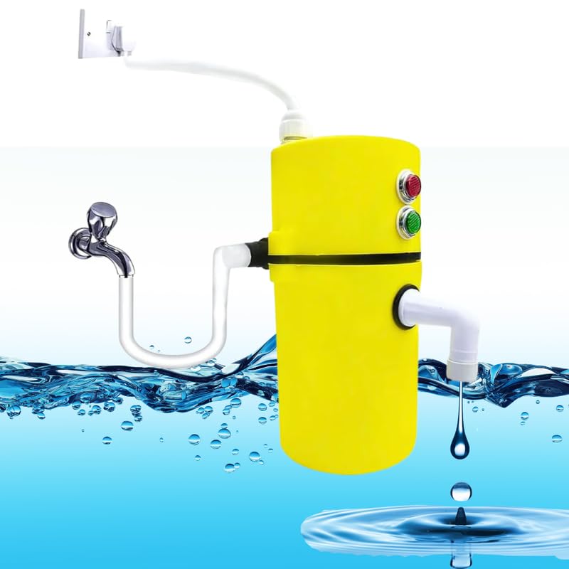 Drumstone 𝟭𝟓-𝐘𝐞𝐚𝐫 𝐖𝐚𝐫𝐫𝐚𝐧𝐭𝐲 - Mini Portable Instant Water Geyser | Hot & Cold Electric Water Heater | Energy-Saving, Shockproof, Compact Geyser for Home, Kitchen, Bathroom | Multicolor-image-41