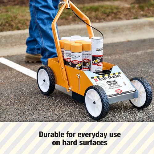 Rust-Oleum 2395000 High-Performance Striping Machine, 9" x 27.5", Yellow