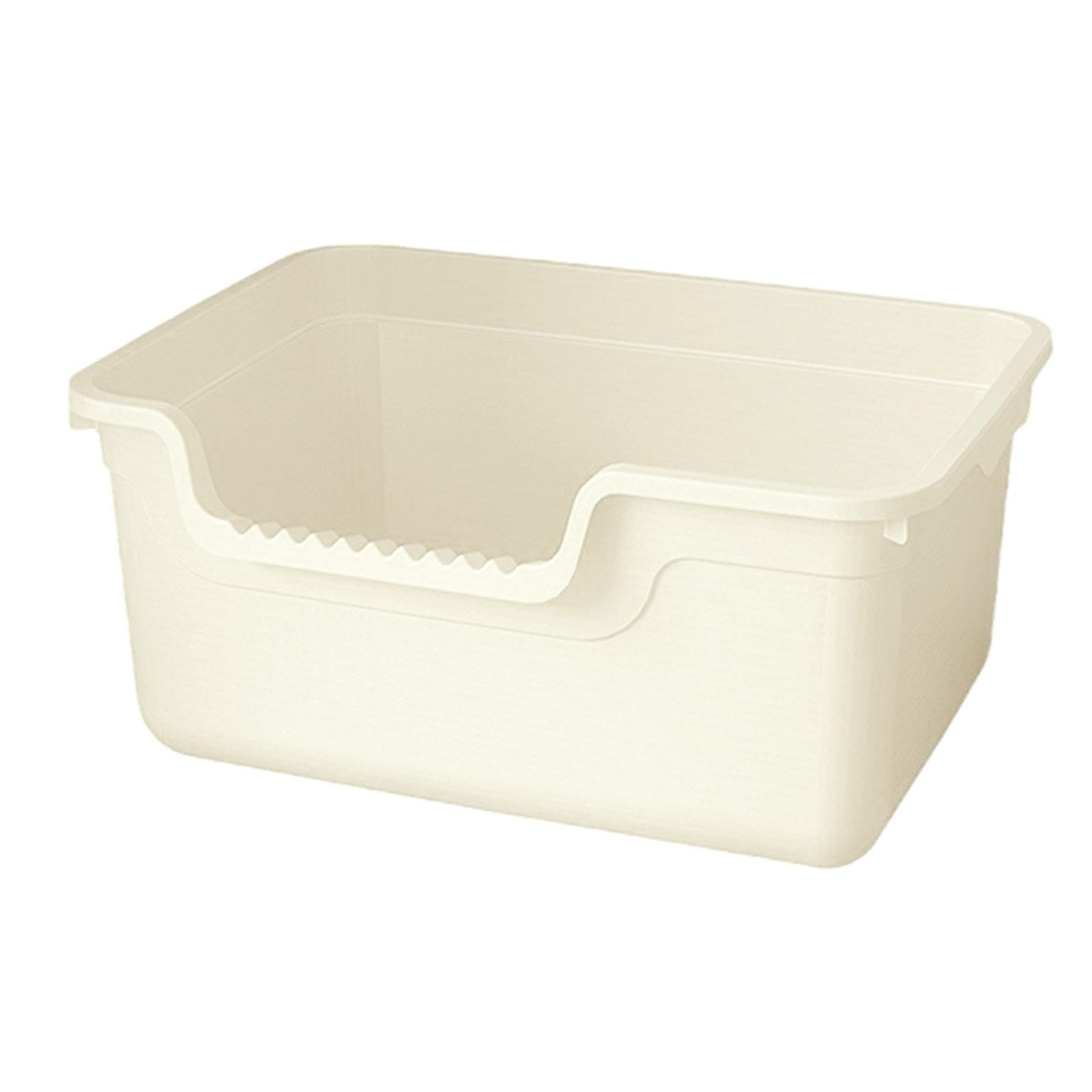 Juego de Arenero para Gatos de 3 Piezas, Bandeja Abierta con Bandeja de Arena Tamizada Y Recipiente para Arena con Cuchara, Fabricado en Material PP,