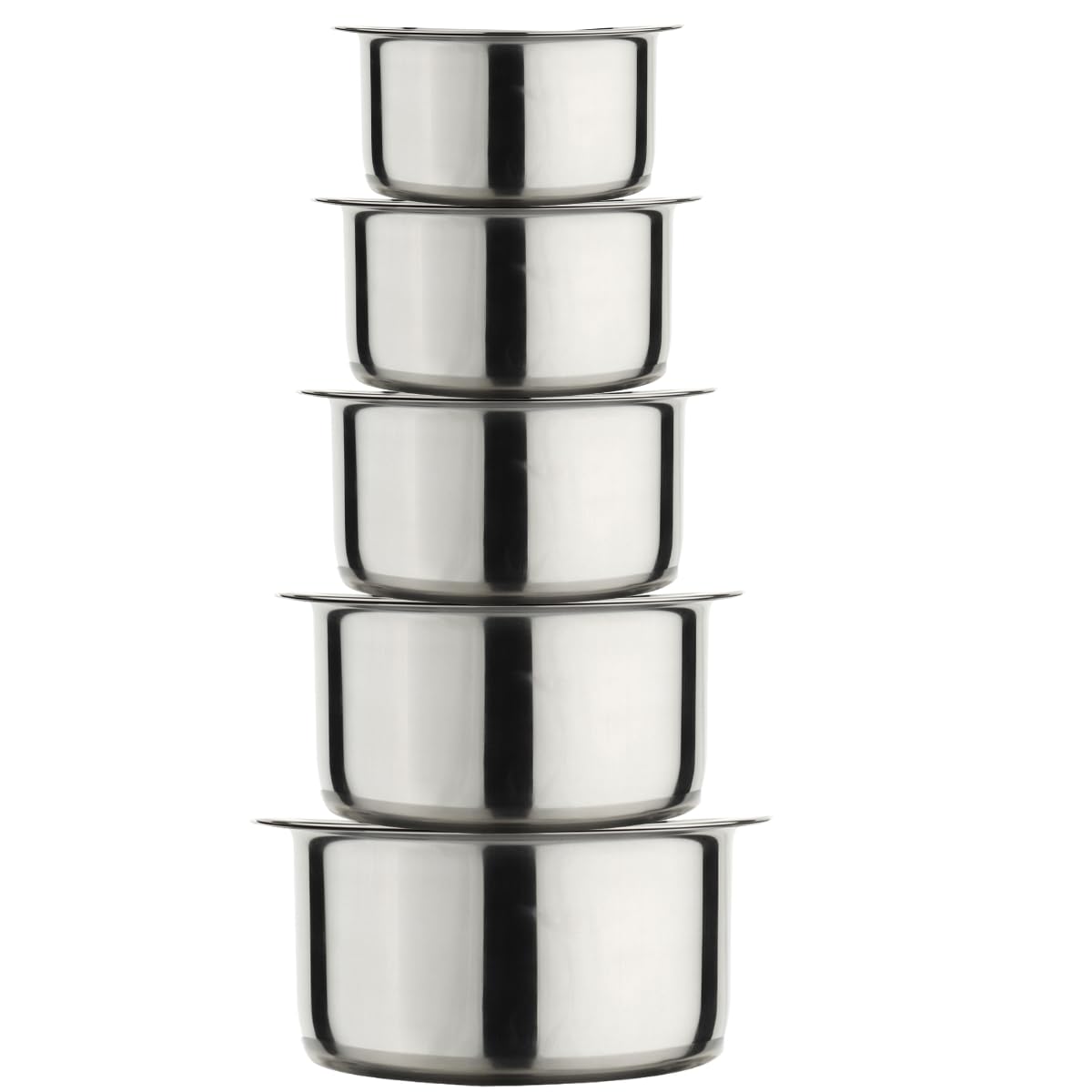 LiMETRO STEEL Set of 5 Stainless Steel Tope Set with Lid/Cookware Set with Lid (Capacity : 1L, 1.5L, 2L, 2.5L, 3L)… (B0CJNVMDPC) Amazon Price History, Amazon Price Tracker