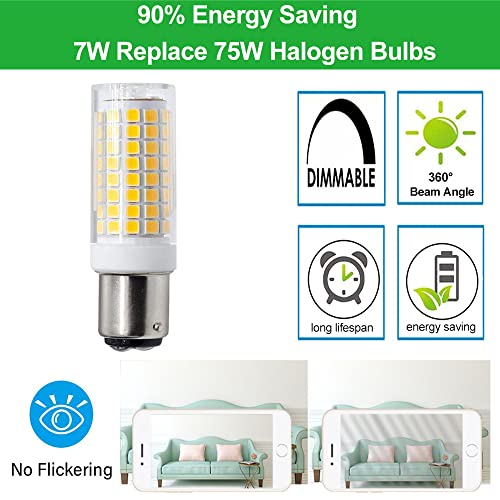 Szhzs Ba15D Led Light Bulbs 120V Dimmable 7W Double Contact Bayonet Base thumb #2