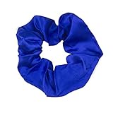 Chouchous en satin doux pour queue de cheval en plusieurs couleurs. Chaque chouchou mesure environ 12 cm de bord à bord, non étiré.