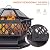 Panovue 28Inch Outdoor Fire Pit, Hexagon Shaped Wood Burning Firepit for Outside Bonfire, Patio, Backyard and Camping (Antique Bronze)