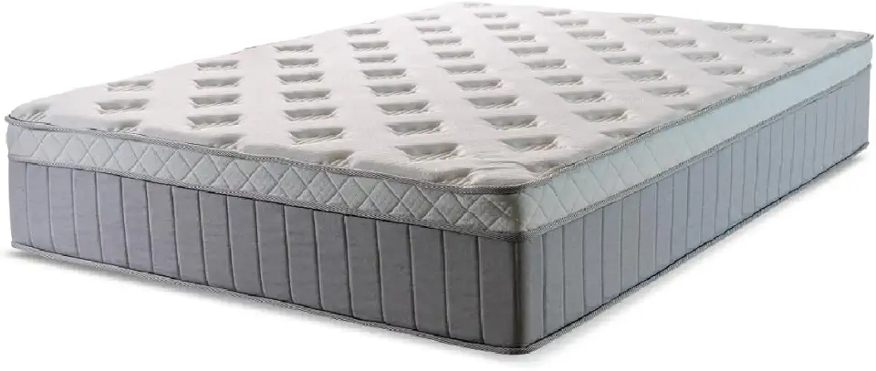 Colchão Casal Queen Molas Ensacadas Ômega 158x198x32cm Cinza/branco Hellen - Suporta até 110kg por Pessoa