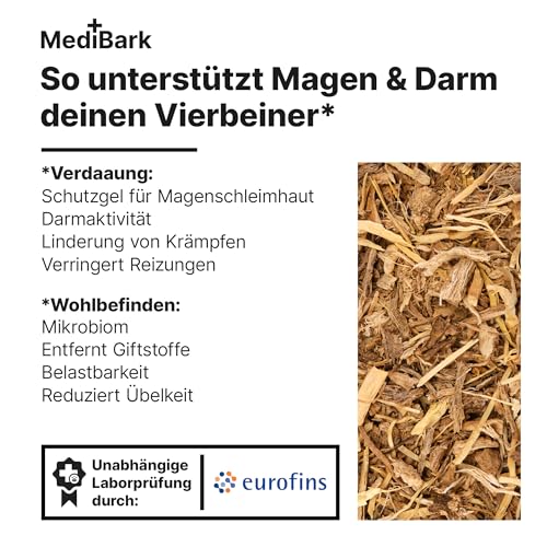 MediBark Magen & Darm - Hundeleckerli mit Ulmendrinde & Engelwurz - gegen Übelkeit & Durchfall - für Gras- & Kotfresser - unterstützt Verdauung & Darmflora - Glutenfrei & Zuckerfrei - 225 Stück